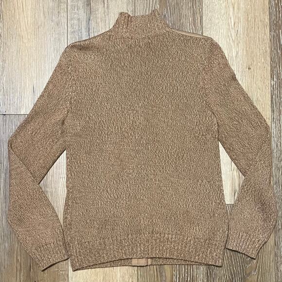 Ralph Lauren Jeans Co Brown Knit Button Front Cardigan Sweater Sz PL Fisherman - Picture 4 of 6